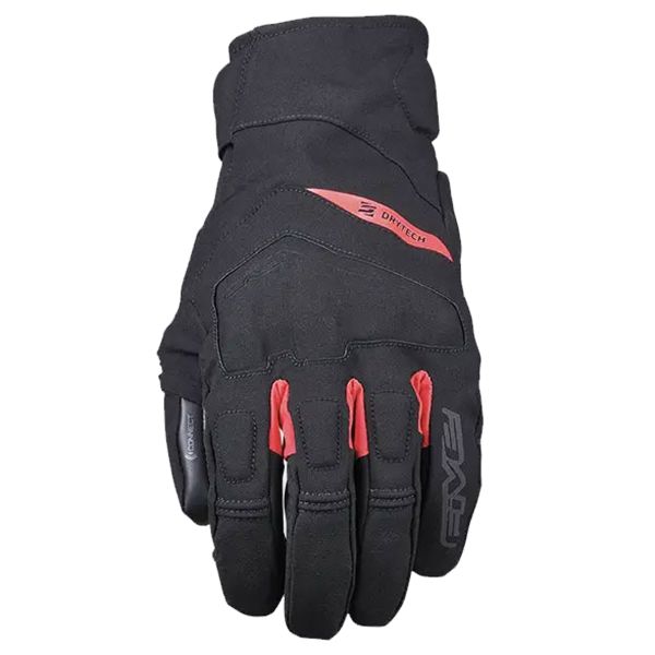 Guantes moto Five Boxer Evo WP Black Fluo Red