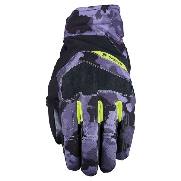 Guantes moto Five Boxer Evo WP Camo Gris Fluo Guantes moto Five Boxer Evo WP Camo Gris Fluo