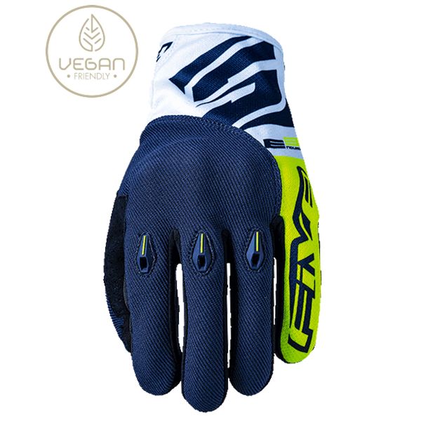 Guantes moto Five E3 Evo Fluo Yellow Blue Guantes moto Five E3 Evo Fluo Yellow Blue