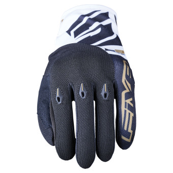 Guantes moto Five E3 Evo Blanco Negro Oro Guantes moto Five E3 Evo Blanco Negro Oro
