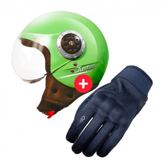 Guantes moto Five Globe Black + Justin Green