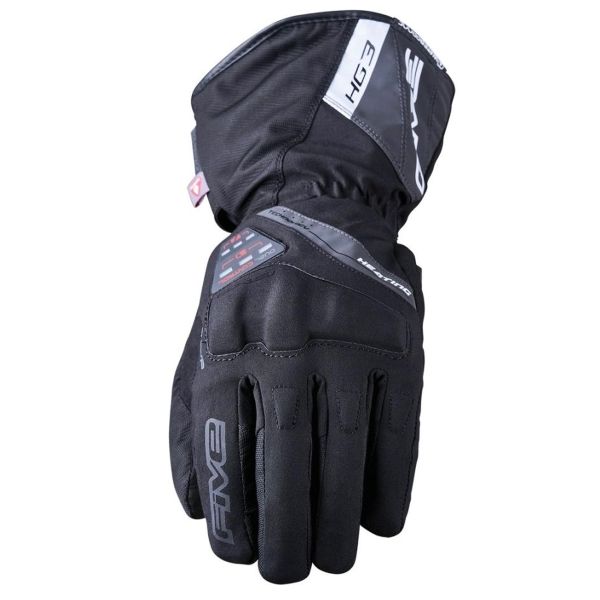 Guantes moto Five HG3 Evo WP Mujer Calefacción Negro Guantes moto Five HG3 Evo WP Mujer Calefacción Negro