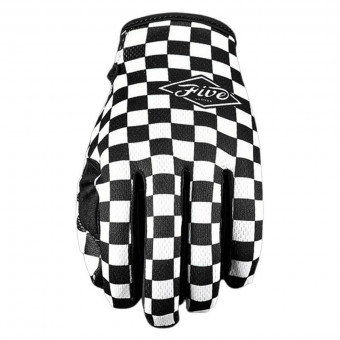 Guantes moto Five MXF4 Flat Track Black White