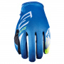 Guantes motocross Five MXF4 Scrub Blue Fluo Yellow