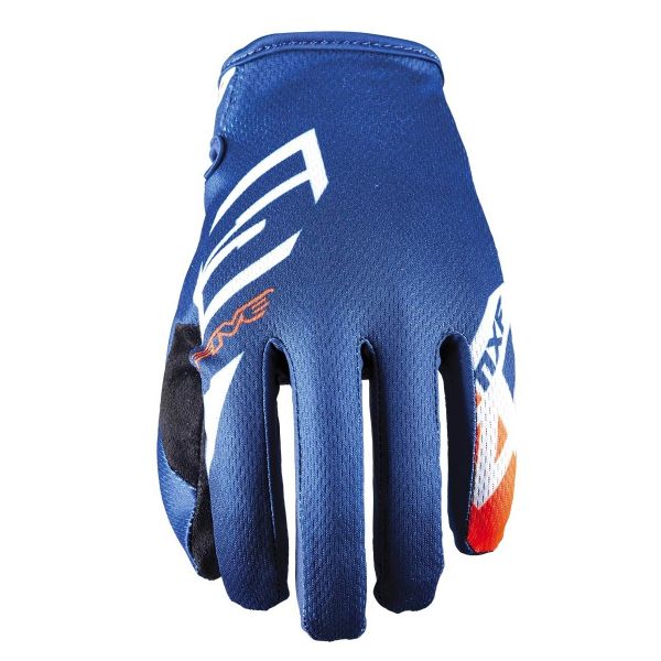 Guantes motocross Five MXF4 Scrub Navy Fluo Orange