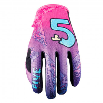 Guantes moto Five MXF4 Slice Neon Purple