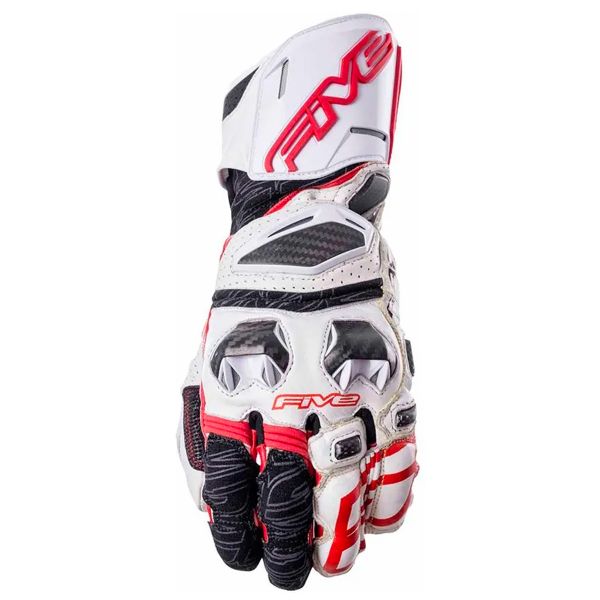 Guantes moto Five RFX Race 10 White Red