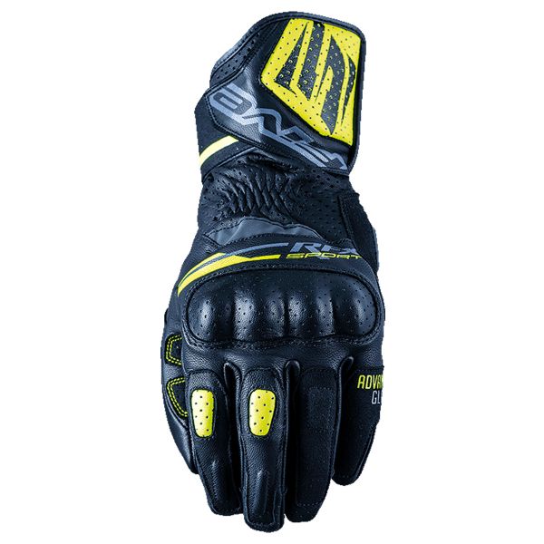 Guantes moto Five RFX Sport Black Fluo Yellow