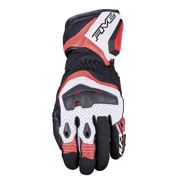 Guantes moto Five RFX4 Evo Airflow White Fluo Red Guantes moto Five RFX4 Evo Airflow White Fluo Red