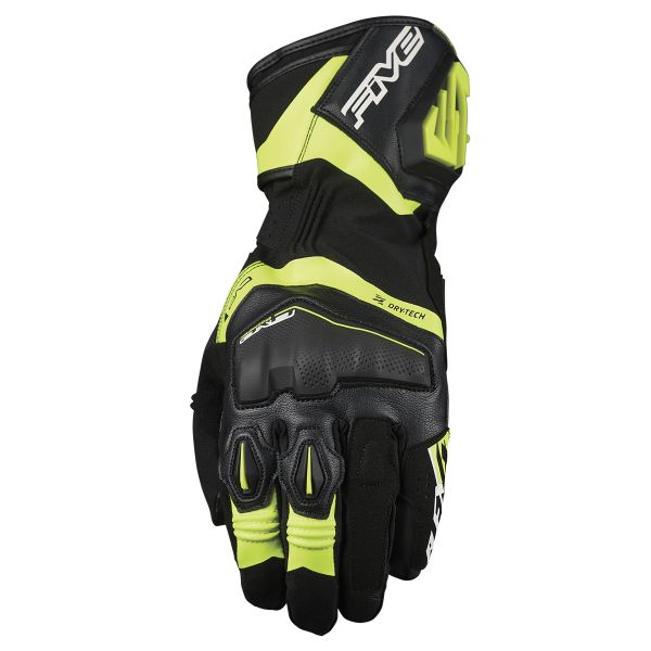 Guantes moto Five RFX4 Evo WP Negro Amarillo Fluo