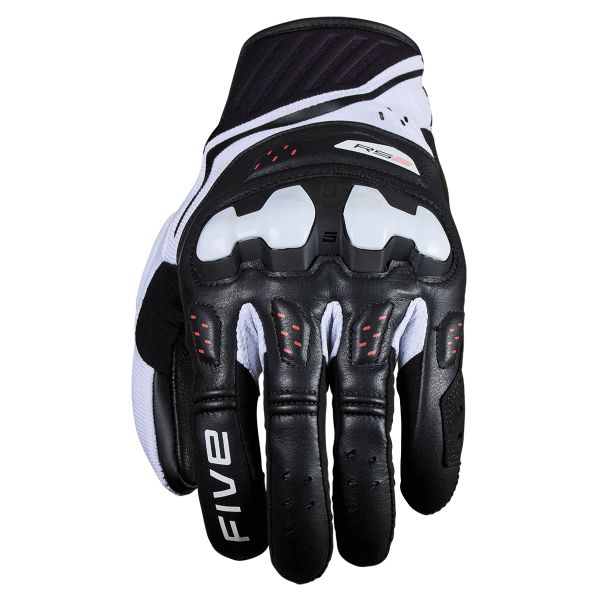 Guantes moto Five RS2 Evo 2 Negro Blanco Fluo Rojo