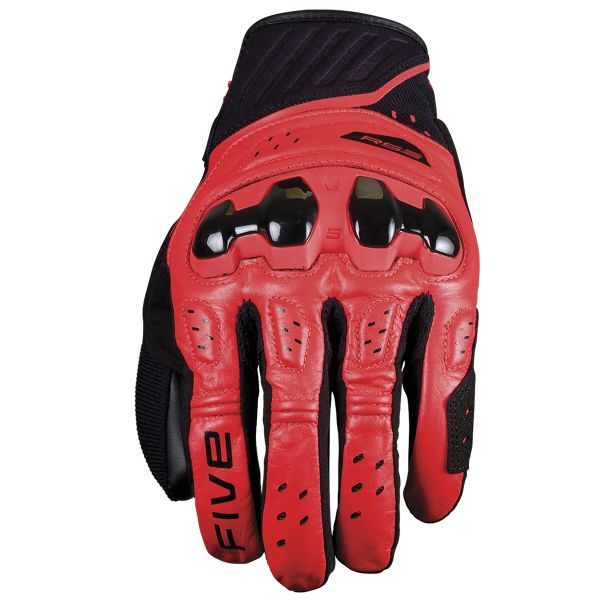 Guantes moto Five RS2 Evo 2 Fluo Rojo Negro