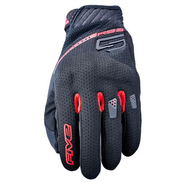 Guantes moto Five RS3 Evo Airflow Black Red Guantes moto Five RS3 Evo Airflow Black Red