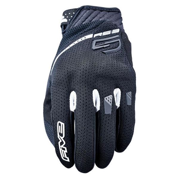 Guantes moto Five RS3 Evo Airflow Black White Guantes moto Five RS3 Evo Airflow Black White