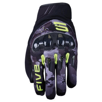 Guantes moto Five RSX Camo Negro Amarillo Fluo Guantes moto Five RSX Camo Negro Amarillo Fluo