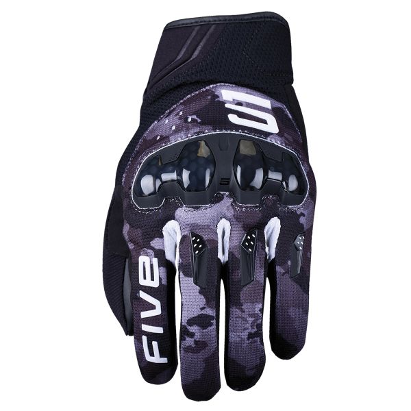 Guantes moto Five RSX Camo Negro Blanco