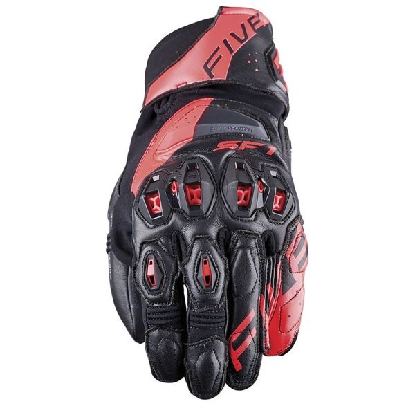 Guantes moto Five Sf1 Evo Negro fluo Rojo