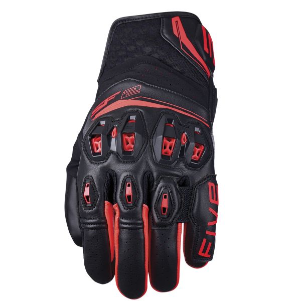 Guantes moto Five SF2 Evo Negro Fluo Rojo