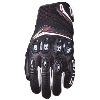 Guantes moto Five SF2 Evo Negro Blanco Fluo Rojo