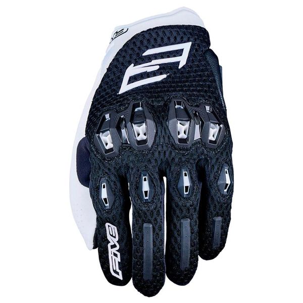 Guantes moto Five Stunt Evo 2 Airflow Black White Guantes moto Five Stunt Evo 2 Airflow Black White