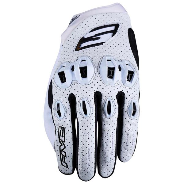 Guantes moto Five Stunt Evo 2 Leather White