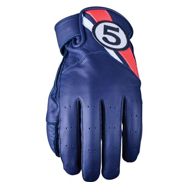 Guantes moto Five Texas Evo Blue Fluo Red