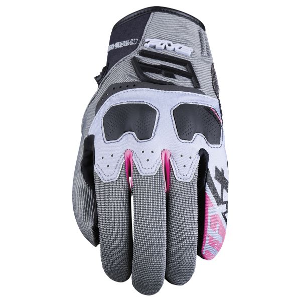 Guantes moto Five TFX4 WP Mujer Gris Rosa