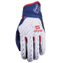 Guantes moto Five TFX5 Gris azul rojo