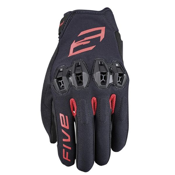 Guantes moto Five Tricks Black Red Guantes moto Five Tricks Black Red