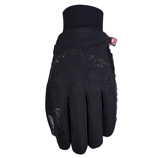 Guantes moto Five WFX District WP Mujer Negro Oro