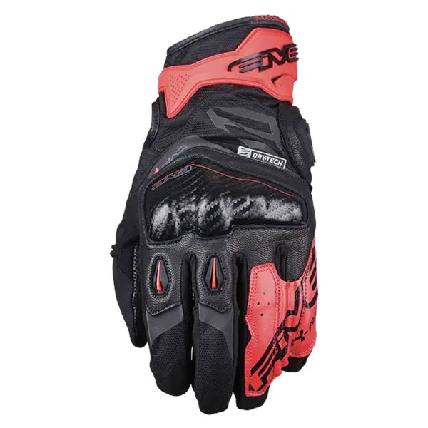 Guantes moto Five X Rider WP Negro fluo Rojo