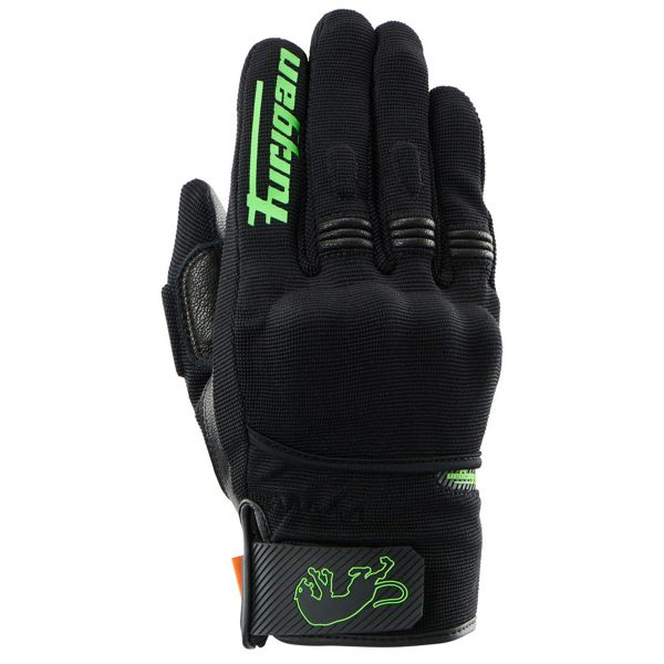 Guantes moto Furygan Jet D3O Evo Negro Verde Stab