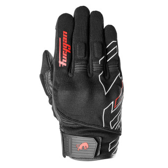 Guantes moto Furygan Jet Neon D3O Negro Rojo