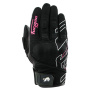 Guantes moto Furygan Jet Neon D3O Lady Negro Blanco Rosa