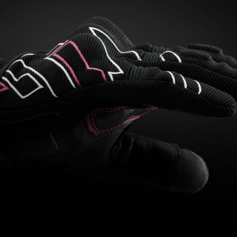 Furygan Jet Neon D3O Lady Negro Blanco Rosa