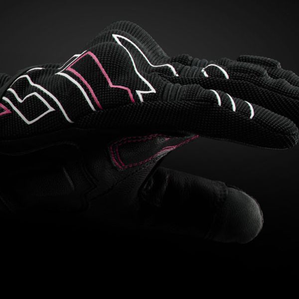 Furygan Jet Neon D3O Lady Negro Blanco Rosa