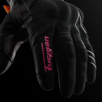 Furygan Jet Neon D3O Lady Negro Blanco Rosa