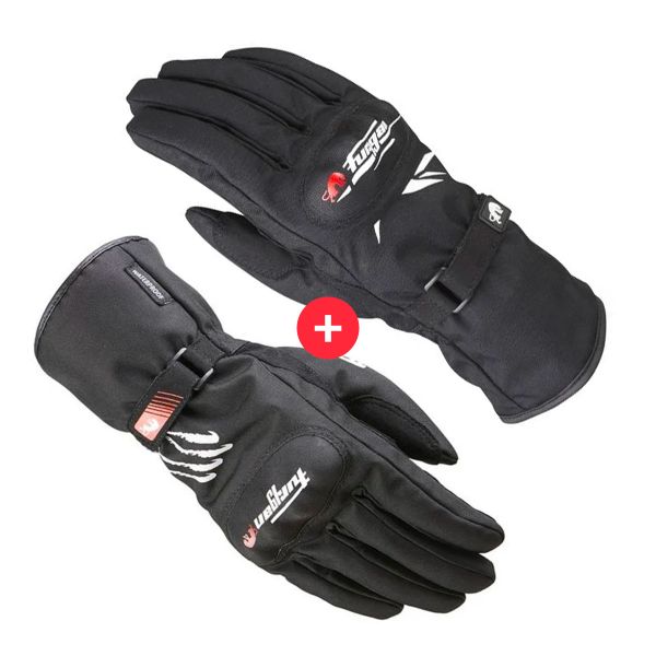 Guantes moto Furygan Keen Black White + Origami Lady Black White