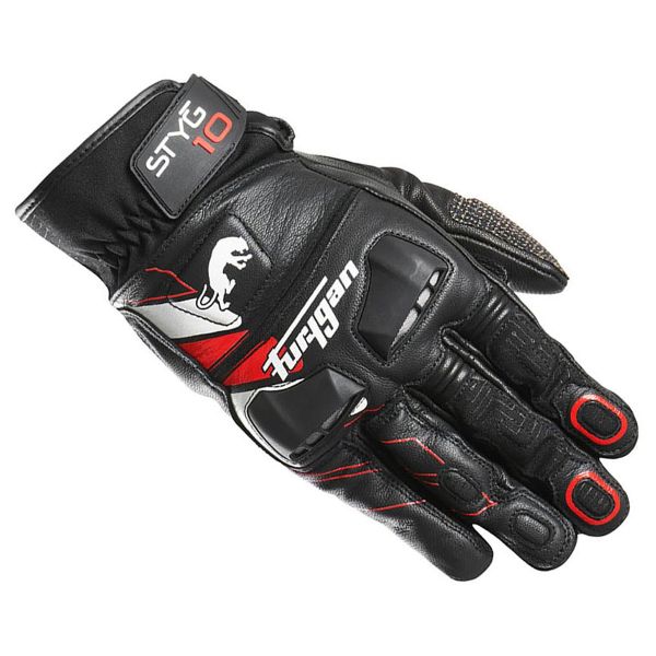 Guantes moto Furygan Styg 10 Black White Red Guantes moto Furygan Styg 10 Black White Red