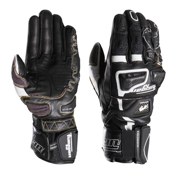 Guantes moto Furygan Styng20 Kevlar Black White Guantes moto Furygan Styng20 Kevlar Black White