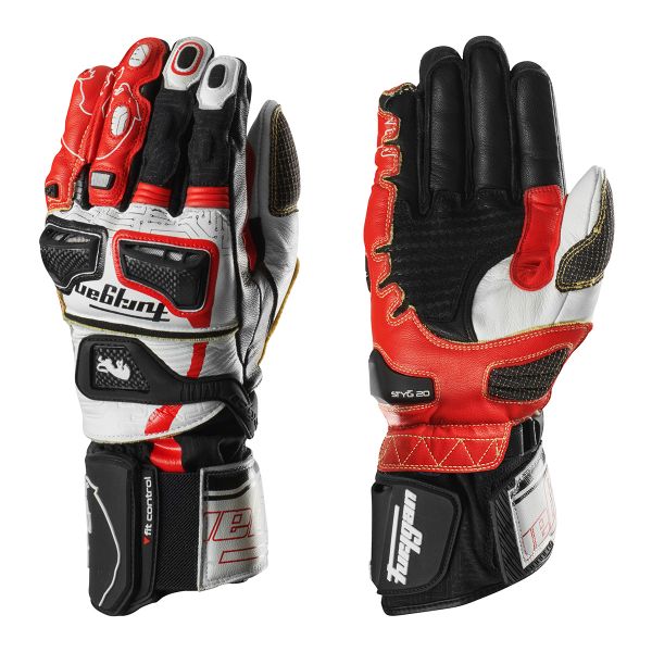 Guantes moto Furygan Styg20 Kevlar Black White Red Guantes moto Furygan Styg20 Kevlar Black White Red