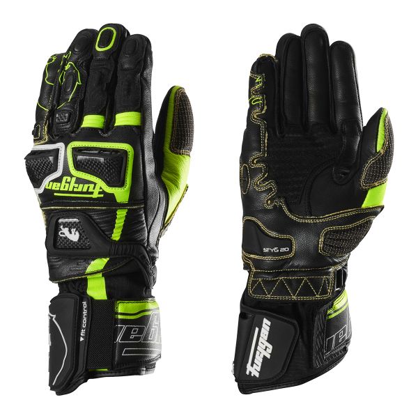 Guantes moto Furygan Styng20 Kevlar Black Yellow Fluo White Guantes moto Furygan Styng20 Kevlar Black Yellow Fluo White