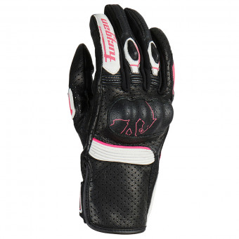 Guantes moto Furygan TD Roadster Lady Black White Pink