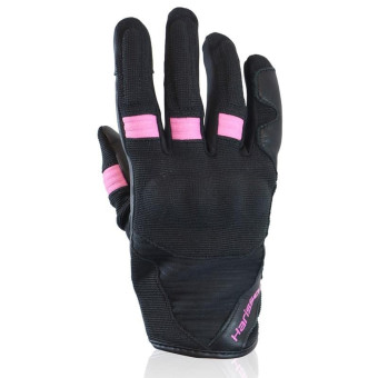 Guantes moto HARISSON Rock Lady Negro Rosa