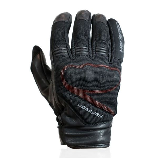 Guantes moto HARISSON Smoke Black Red Guantes moto HARISSON Smoke Black Red