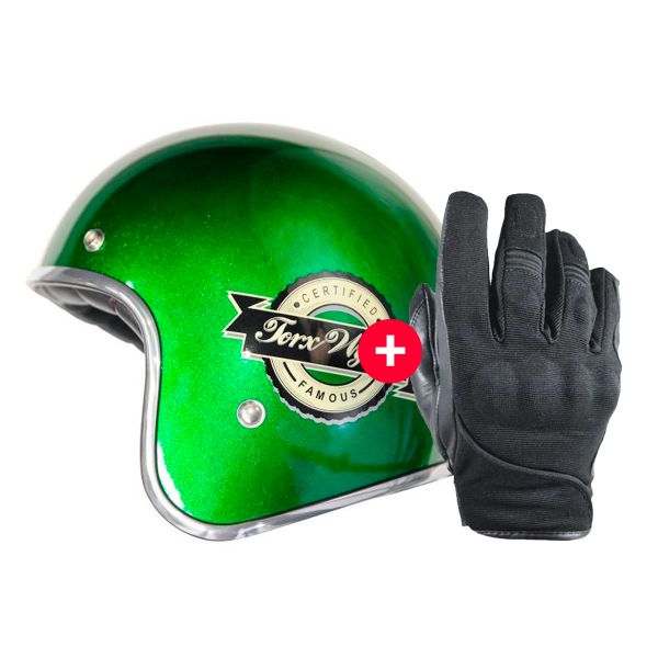 Guantes moto HARISSON Splash Waterproof Black + Wyatt Famous Glitter Green