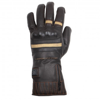 Guantes moto Helstons Bora Brown Calefactables