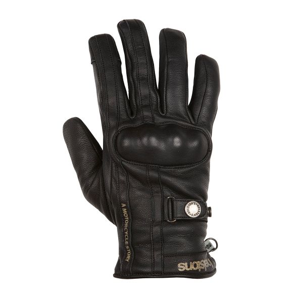 Guantes moto Helstons Burton Black Black Guantes moto Helstons Burton Black Black