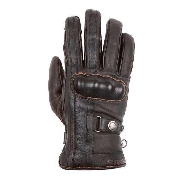 Guantes moto Helstons Burton Chocolate Black Guantes moto Helstons Burton Chocolate Black