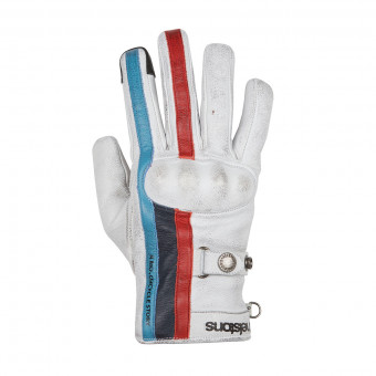 Guantes moto Helstons Burton White Blue Red